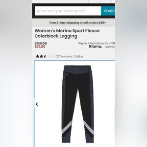 Woman’s smartwool leggings Xs